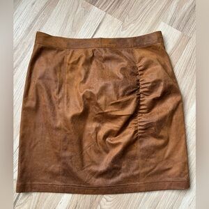 Free People Brown Faux Suede Skirt Size M